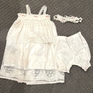 Baby Beau and Belle dress with headband
